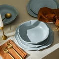 thumbnail image 2 of Stone Lain Baskerville 12-Piece Dinnerware Set Stoneware, Light Blue, 2 of 6