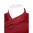 thumbnail image 5 of Alvivi Unisex Men Women Chef Coat Solid Classical Chef Jacket Cook Outfit Hotel Restaurant Uniform Burgundy Short Sleeve XL, 5 of 7