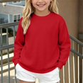 thumbnail image 5 of Weebloom Crewneck Sweatshirts Boy Fall Winter Pullover Tops Sweatshirt Red, 5 of 9
