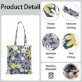 thumbnail image 5 of Vintage Daisy Print Reusable Grocery Tote Bag – Large Canvas Shopping Bag with Boho Floral Watercolor Design, Eco-Friendly & Heavy-Duty Market Tote for Women, Farmers Market, Beach, Spring & Summer, 5 of 6
