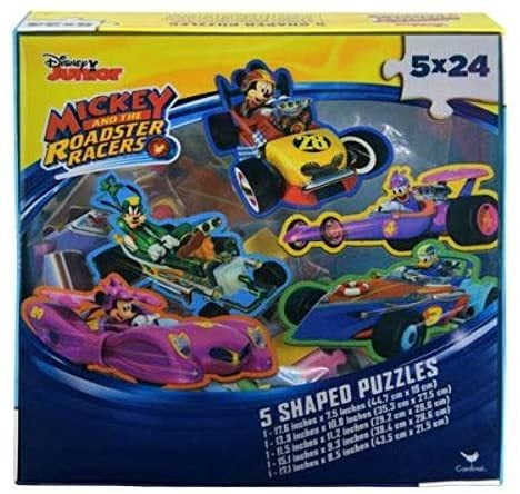 Disney Junior Mickey and the Roadster Racers 3-Pack Puzzle Set New! 