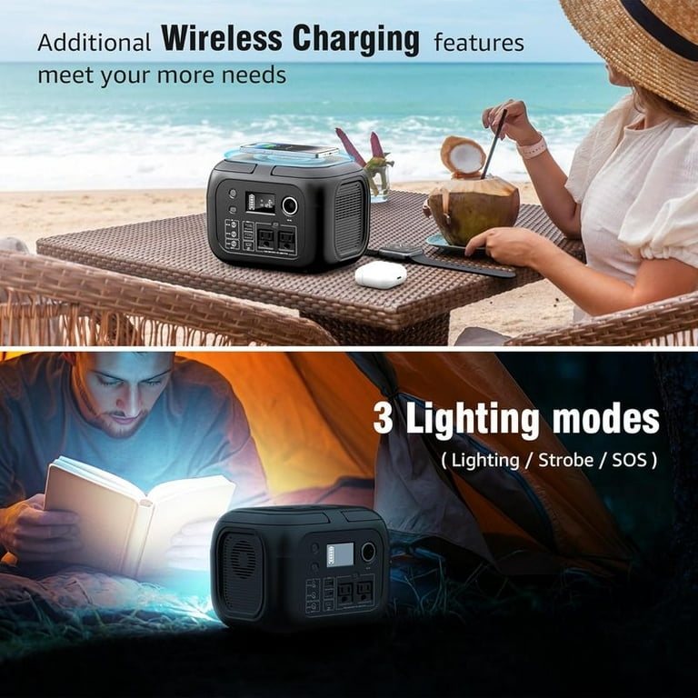 300W 260Wh Portable Power Station with Solar Panels 40W Solar Generator  with AC Outlet 110V for Outdoor Garden Travel Camping RV - Walmart.com
