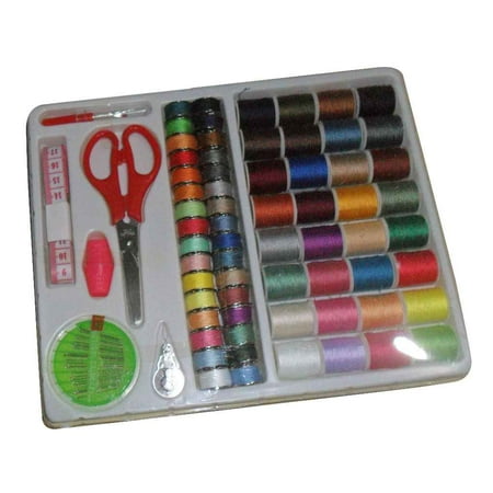 Basic Color Kit - 100Pcs Sewing Thread Mixed Colors Sewing Needwork Stitching Tool Repair Basic Sewing Kit Emergency Travel