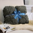 thumbnail image 4 of Faux Fur Throw Blanket Soft Sherpa Fleece Cozy Warm Plush Bed Blanket Thick Minky Bedding Winter Gift, 4 of 5