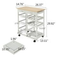 thumbnail image 2 of Rolling Kitchen Island Trolley Cart Storage Shelf Drawers Basket Dining, 2 of 8