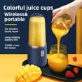 thumbnail image 6 of Portable Personal Electric USB Juicer，400ML Mini Blender Portable Blender For Shakes and Smoothies juice,6 Blades Great for Mixing,Compact,Convenient and Versatile (Blue), 6 of 10