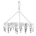 thumbnail image 3 of Underwear Drying Hanger, Windproof Multifunctional 20 Clip Durable Clothes Drying Rack  For Laundry Room For Balcony, 3 of 8