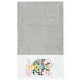 thumbnail image 4 of Linum Home Textiles 3-Pieces Tropical Fish Turkish Cotton Bath Towel / Hand Towel / Wash Cloth, 27" x 54", Gray, 4 of 9