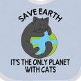 thumbnail image 4 of Inktastic Save Earth It's the Only Planet with Cats with Black Cat Boys or Girls Baby Bib, 4 of 4