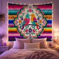 thumbnail image 2 of Two Stylized Multicolored With Birds Facing Each Other, Mystical Fantasy for Space Lovers, Galaxy Room Decor, Mother's Day Gift, Tapestry Wall Hanging for Bedroom and Dorm, 2 of 7