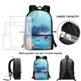 thumbnail image 4 of Uorisanigo Sea Whale Backpack for Boys Girls Backpack with Lunch Bag Pencil Case Water Bottle Sleeve, 4 Pcs School Bag Set for Elementary Middle Bookbag, 4 of 7