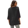 thumbnail image 3 of Women's Summer Boho Embroidery Mexican Bohemian Tops V Neck 3/4 Sleeve Causal Loose Shirt Blouse Tunic, 3 of 6