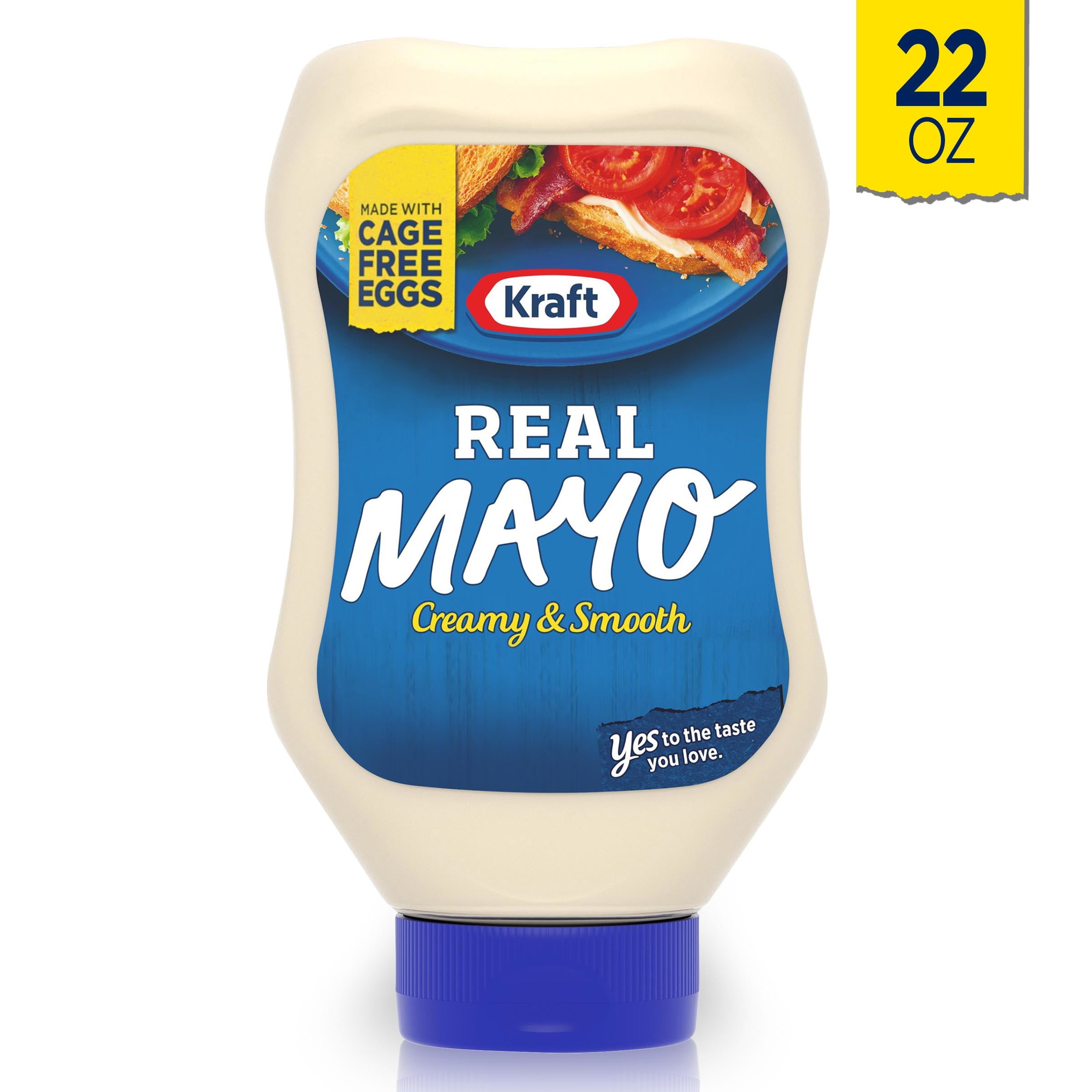 Kraft Real Mayo Creamy & Smooth Mayonnaise, 22 fl oz Bottle Walmart
