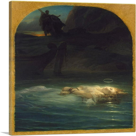 ARTCANVAS The Young Martyr 1855 Canvas Art Print by Paul Delaroche - Size: 18" x 18" (0.75" Deep)