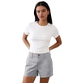thumbnail image 3 of Women's 5-Inch Inseam Elastic Waist Linen Blend Summer Shorts, 3 of 6