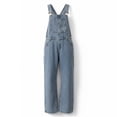 thumbnail image 6 of QATAINLAV Men's Denim Bib Overalls Solid Color Casual Wide Leg Jean Onesie Pants Adjustable Straps Workwear with Pockets, Light Blue, S, 6 of 7