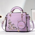 thumbnail image 1 of Letter Decor Hand Satchel Bag, Stylish Shoulder Zipper Bag With Mini Coin Purse, Crossbody Bag For Work, 1 of 5