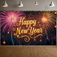thumbnail image 3 of Festive Design Happy New Year Banner Decorative Accents Celebration Background for Holiday Party Celebration Indoor Decoration New Year Event, 3 of 9