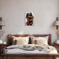 thumbnail image 3 of ZHONGYUTONG Romantic Couple Canvas Wall Art Black and Red Lovers Picture Abstract African American Painting for Bedroom Decor Framed (16.00" x 24.00"), 3 of 5