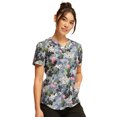 thumbnail image 3 of Tooniforms Women Scrubs Top V-Neck Print TF736, 3 of 6