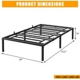 thumbnail image 2 of QinaQin Metal Bed Frame with Under-Storage Space, Strong Load-Bearing Capacity, No Spring Mattress Required, Easy To Assemble, 2 of 6