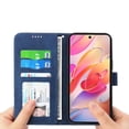 thumbnail image 4 of Funda Tipo Billetera para Xiaomi Redmi Note 14 4G Carcasa Abatible con Porta Tarjetas, Bolsillo para Efectivo, Soporte Ajustable, Cierre Magnético y Correa de Muñeca Azul, 4 of 6