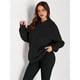 thumbnail image 5 of Sudaderas con Capucha Extragrandes para Mujer, Sudaderas de Forro , Suéteres de Moda para Otoño e Invierno Negro XXL, 5 of 9