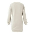thumbnail image 4 of MixMatchy Women's Oversized Round Neck Tunic Sweatshirt with Side Pocket, 4 of 5
