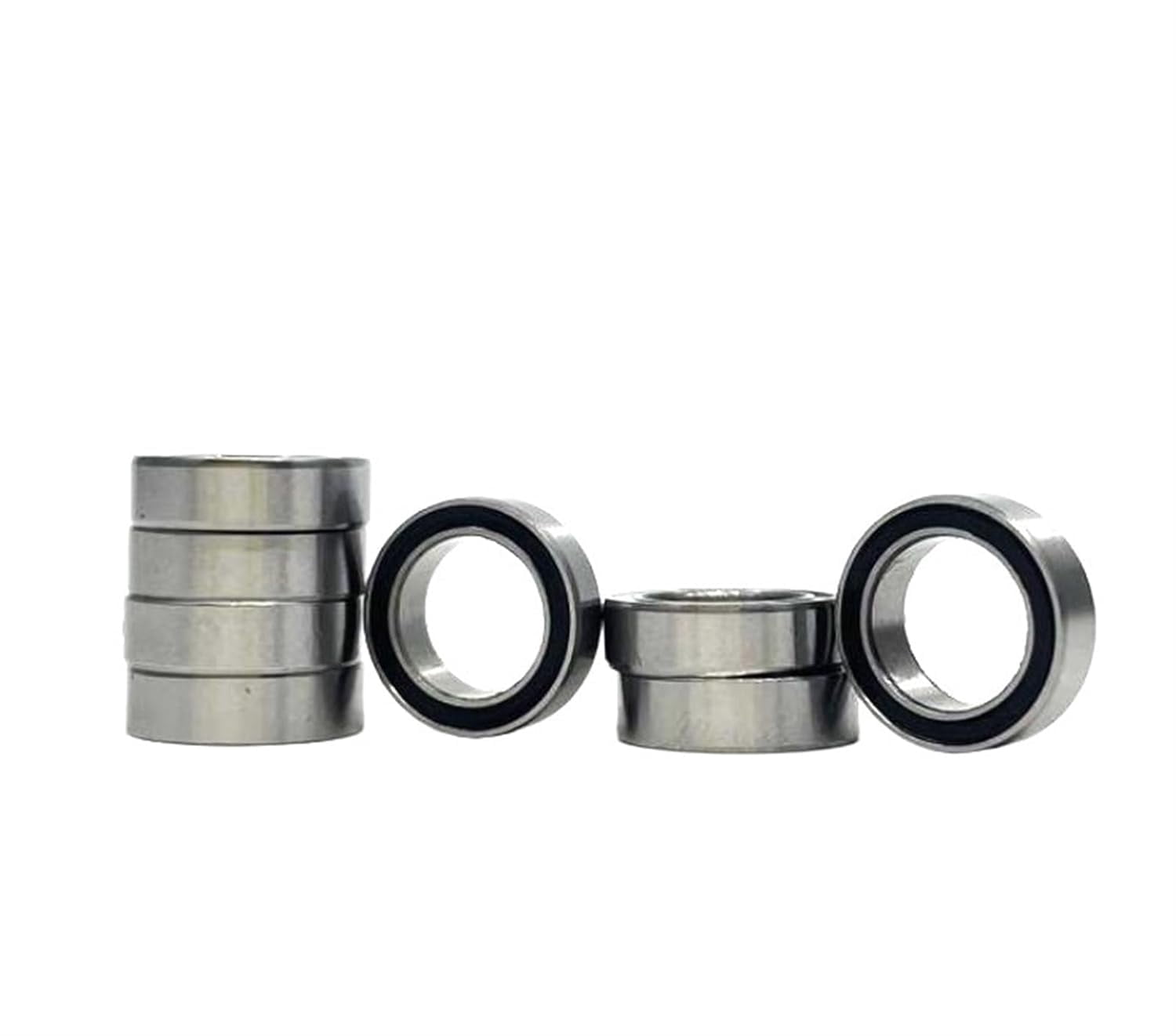 Bimetal Seal Shield Micro deep Groove Bearing 10PCS MR63-2RS 3x6x2.5mm Thin Wall Miniature Ball Bearings Black Rubber Seal Cover