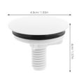 thumbnail image 2 of LOLIPPYY 4Pcs Countertop Hole Cover White ABS Square Aesthetic Concealment For Kitchen Use, 2 of 8
