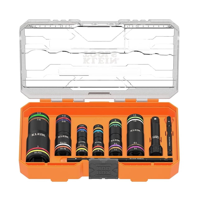 Juego de enchufes Klein Tools 656QS KNECT Quad, 24 tamaños, 6 enchufes