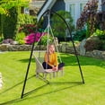 thumbnail image 3 of Sorbus Steel Hammock Chair Stand, Tripod Style, Black, 3 of 7
