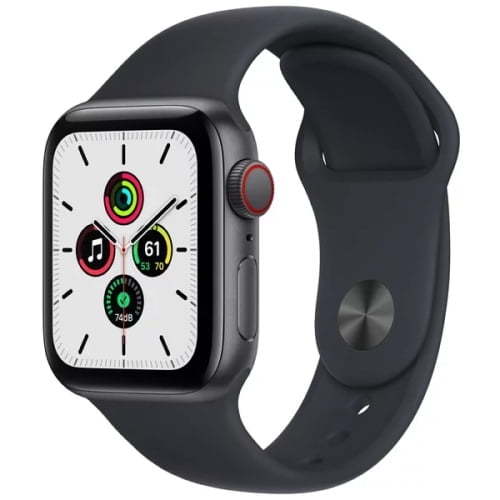 Apple Watch SE 40mm GPS   Cellular Unlocked - Space Gray Aluminum Case - Black Sport Band (2020) - Fair