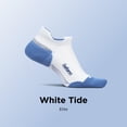 thumbnail image 2 of Feetures Elite Max Cushion No Show Tab Wave- Running Socks for Men & Women, Athletic Compression Socks, Moisture Wicking - White Tide , XLarge (1 Pair), 2 of 7