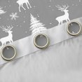 thumbnail image 4 of jejeloiu Cartoon Xmas Reindeer Black Out Curtains,Merry Christmas Tree Curtains Pack of 2 (42x63 Each),Gray White Snowflake Bedroom Curtains For Teens,Ultra Soft Home Decor, 4 of 6