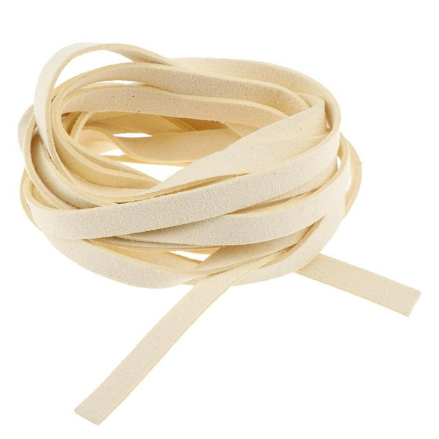 kusrkot Soft Leather Cord Suede Rope Braiding String Lacing Craft Jewelry DIY Beige