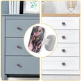 thumbnail image 5 of HemaKayy 4 Pack 1.2" Decorative Cabinet Knobs - Elegant, ABS Glass Square White Handles for Kitchen, Bedroom, Bathroom, and Home Furniture Decor - Unique Marble Texture, 5 of 6