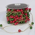 thumbnail image 2 of The Ribbon People Red and Green Twisted Beads Wire Christmas Craft Ribbon 0.25" x 44 Yards, 2 of 2