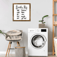 thumbnail image 3 of Laundry Room Sign 8x8 Inch, Rustic Farmhouse Decor Home Sign, Wall Decorations Living Room, Modern Farmhouse Wall Decor, Laundry Sign and Laundry Room Decor with Solid Wood Frame, 3 of 5
