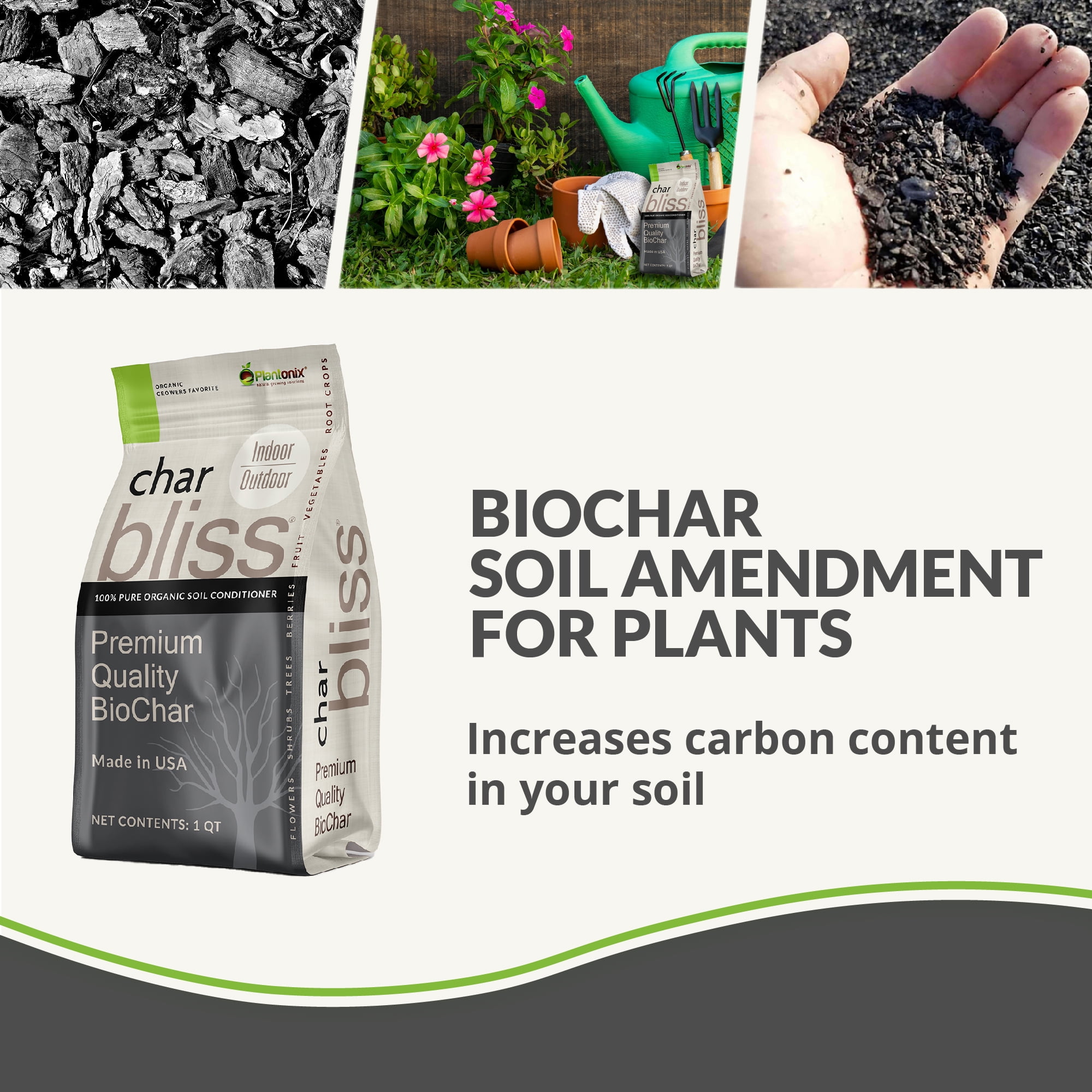 Plantonix Char Bliss Premium Biochar Soil Amendment 1 cu ft