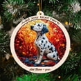 thumbnail image 3 of Dalmatian Stained Glass Suncatcher Ornament – Holiday Ornament with Text for Loved Ones, Family & Friends, Christmas 2025 Decoration, 3 of 6