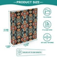 thumbnail image 3 of FORMRS 3 Ring Binder 1.5 inch with Pockets Clip Board 200 Sheets Capacity, Blue Geometric, 3 of 8
