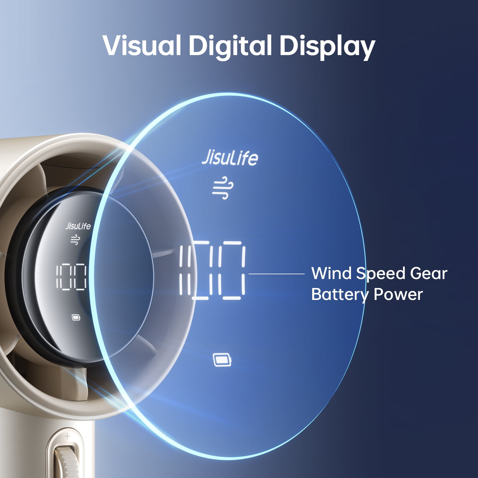 JISULIFE Portable Fan Pro1S 2025, 40Hrs Max Cooling Personal Handheld Fan with LED Display,Metal Shell,9700RPM Powerful,5000mAh battery,Travel Essentials Gifts for Women, Men-Brown