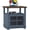 Blue, variant on Plamle 24 Inch End Table with Charging Station, Nightstand with USB Ports & Outlets, Storage Side Table with Adjustable Shelf & Glass Door for Bedroom Living Room, Wood Finish