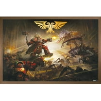 Warhammer 40K - The Battle of Baal Wall Poster, 22.375" x 34", Framed