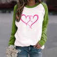 thumbnail image 2 of YOIAVAIOY Valentine Gift Graphic Hoodie for Women Printed Drop Shoulder Hooded Fleece Sweatshirt Winter Warm Casual Cute Pullover Green XXXL, 2 of 8