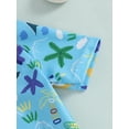 thumbnail image 5 of Baby Boy Swimsuit Rash Guard Shirts Toddler Boy Zipper Swimwear Infant One Piece Bathing Suit, 5 of 6