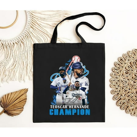 vintage The soft-style t-Bag  100% cotton  Top Teoscar Hernandez Champion Tote Bag-TH19946