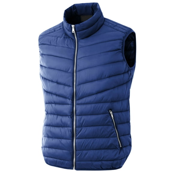Ma Croix Mens Lightweight Puffer Vest Alternative Down Quilted Hiking Parka with Hood