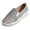 Silver, variant on Slip on Loafers Women Wide Fit Womens Ladies Platform Wedge Trainers Comfortable Walking Lightweight Breathable Canvas Mesh Shoes Sneakers Footwear Silver 6